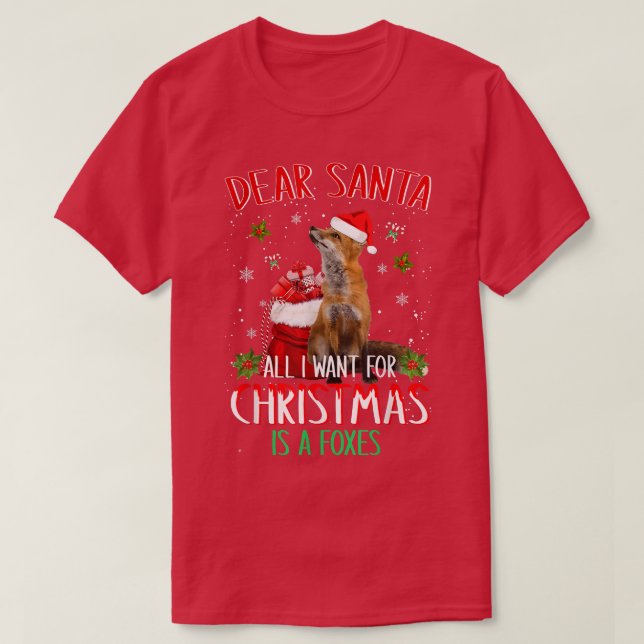 Camiseta Caros Papais noeis, Tudo O Que Quero Para O Natal  (Frente do Design)