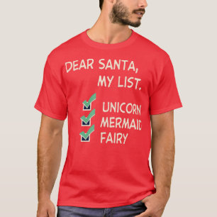Camiseta Caros Papais noeis Unicórnio Sereia Fada Engraçada
