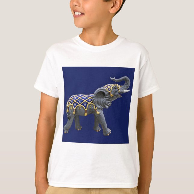 Camiseta Carousel Animal Elephant Photo Kid's Tee (Frente)