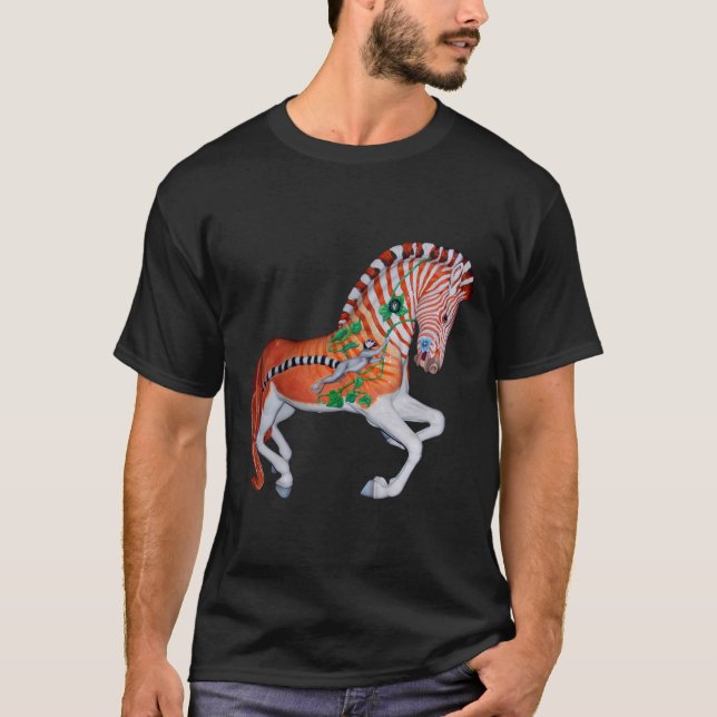 Camiseta Carousel Animal Quagga Zebra Foto (Frente)