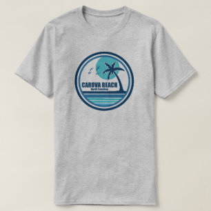Camiseta Carova Beach North Carolina Palm Tree Birds