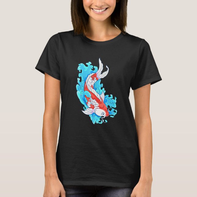 Camiseta Carp Koi Fish Japonês (Frente)