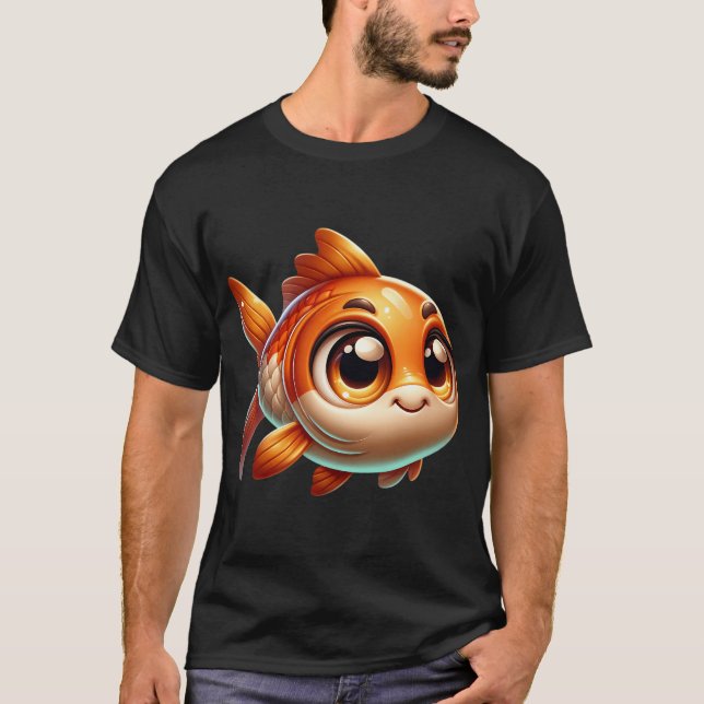 Camiseta Carpa Comum Adorável (Frente)
