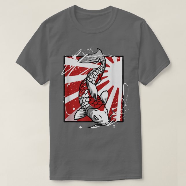 Camiseta Carpa de Peixes Koi do Japão515 (Frente do Design)