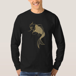 Camiseta Carpa Dourada Chinesa Asiática Japonesa Peixe Koi