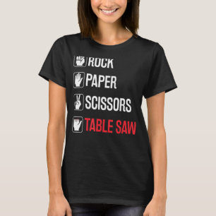 Camiseta Carpa Engraçada De Mesa De Tesoura De Papel Rock