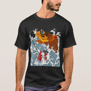 Camiseta Carpa gigante e samurai
