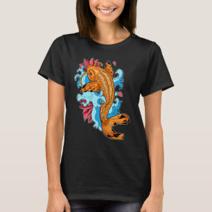 Camiseta Carpa Japonesa Peixe Japonês Flor de Cerejeira 21