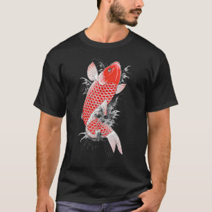 Camiseta Carpa Japonesa Peixe Japonês Flor de Cerejeira 71