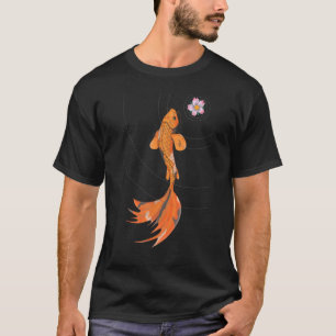 Camiseta Carpa Japonesa Peixe Japonês Flor de Cerejeira 77