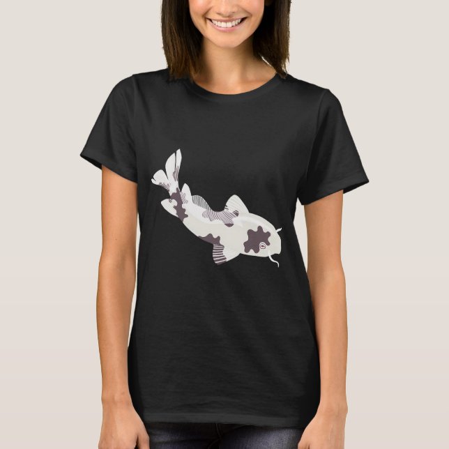 Camiseta carpa koi estilo japonês (Frente)