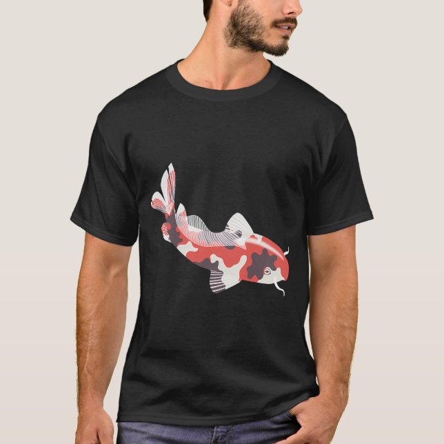Camiseta carpa koi estilo japonês (Frente)