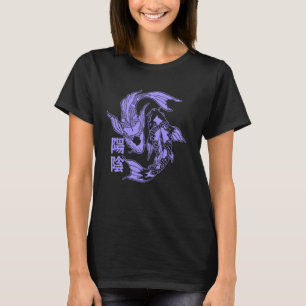 Camiseta Carpa Koi Peixe Japão Kanji Japonês Estética Retro