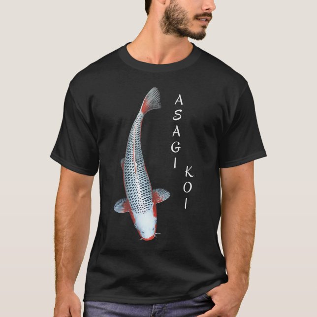 Camiseta Carpa Koi Variedade Asagi (Frente)