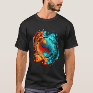 Camiseta Carpa Koi Yin Yang Japonesa Peixe Nishikigoi Asiát
