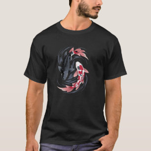 Camiseta Carpa Peixe Koi Flor de Cerejeira Lagoarte Japones