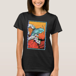 Camiseta Carpa Peixe Koi Pescaria Japonesa Grande Onda Kana