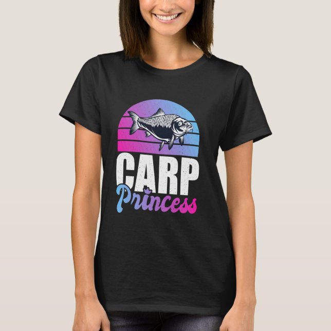 Camiseta Carpa Princesa Pesca de Carpa Pesca de Carpa (Frente)