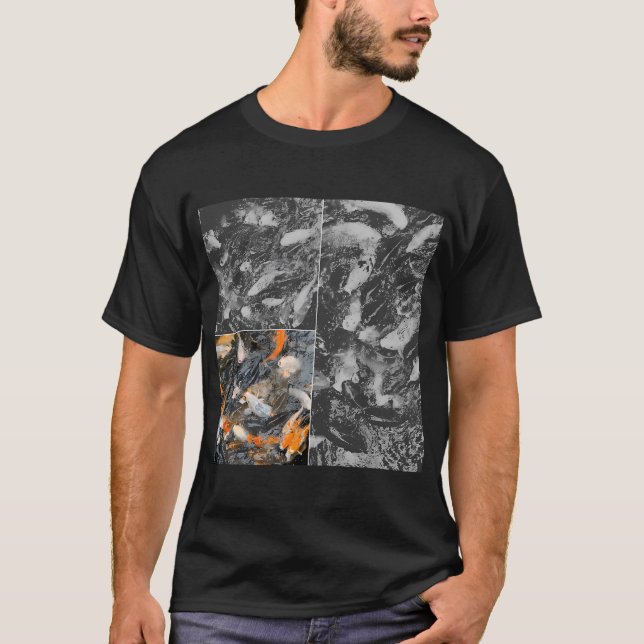 Camiseta Carpas koi em um lago (Frente)