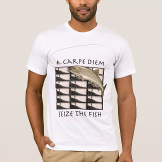 Camiseta Carpe Diem apreende o t-shirt dos peixes
