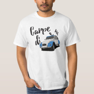 Camiseta Carpe diem com 2CV de duas cores - 23 cores