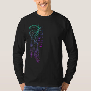 Camiseta Carpe Diem Heart Feather Dreamcatcher 2 Fan Divert