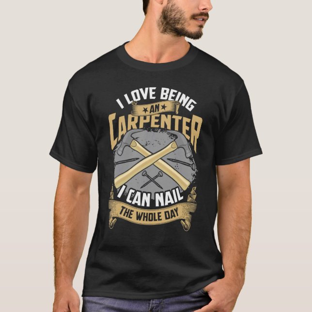 Camiseta Carpenter Ideas Carpentry Men Woodwork (Frente)