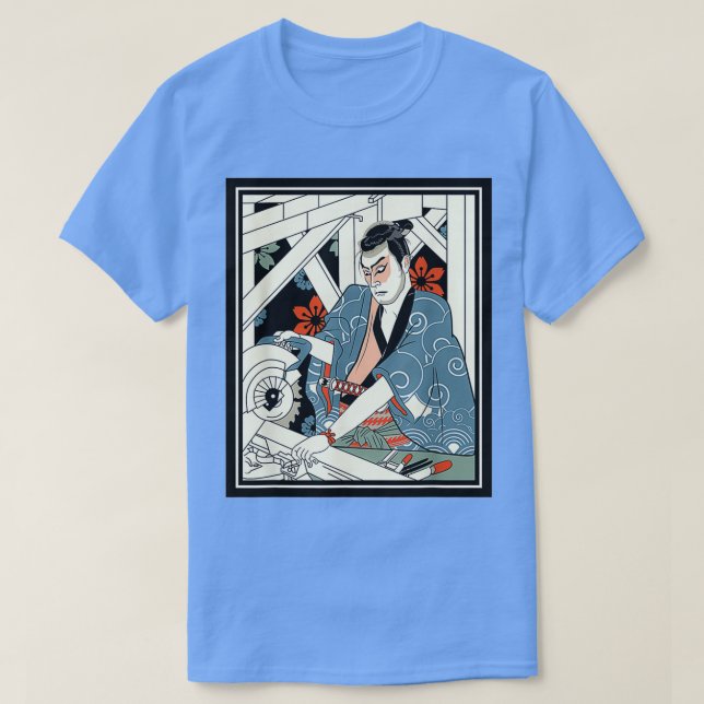 Camiseta Carpenter Japonês Samurai Warriai Armando Fig (Frente do Design)