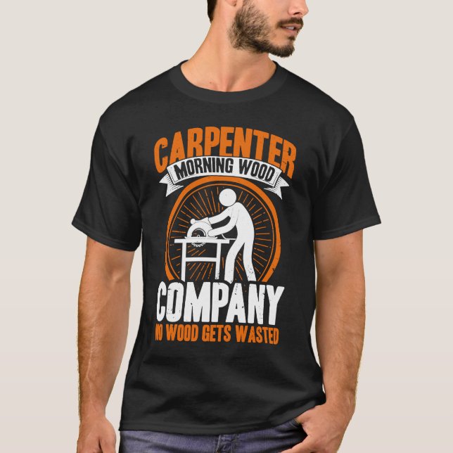 Camiseta Carpenter Morning Wood Company No Wood É Despertad (Frente)