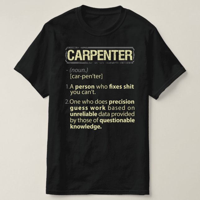 Camiseta Carpenter Real American Definition (Frente do Design)