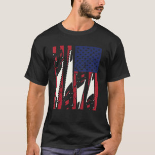 Camiseta Carpenter USA Woodworking American Flag Carpentry_