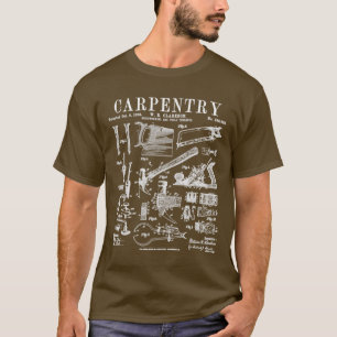 Camiseta Carpentry Carpenter Tools Handyman Vintage Patente