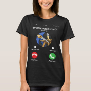Camiseta Carpintaria Está Chamando  Tela do Telefonista Car