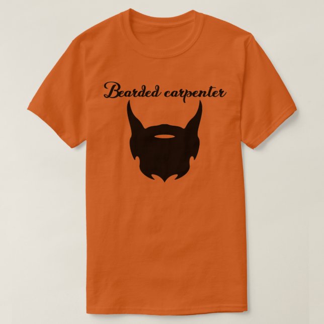 Camiseta carpinteiro barbudo 16 (Frente do Design)