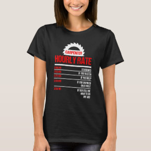 Camiseta Carpinteiro De Madeira A Taxa Horária