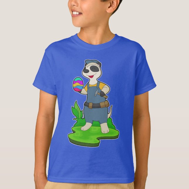 Camiseta Carpinteiro de Páscoa Meerkat (Frente)