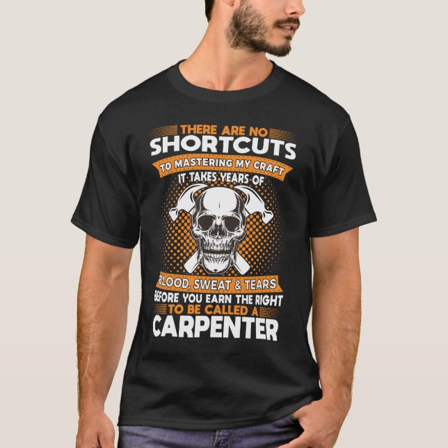 Camiseta Carpinteiro Engraçado Mens De Madeira (Frente)