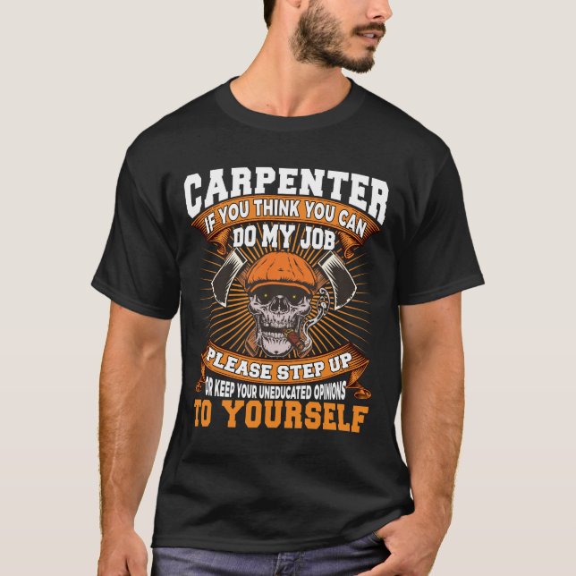 Camiseta Carpinteiro Funny Woodworker (Frente)