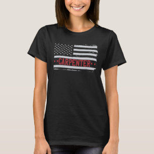 Camiseta Carpinteiro Patriótico dos EUA Sinalizador de Cabi