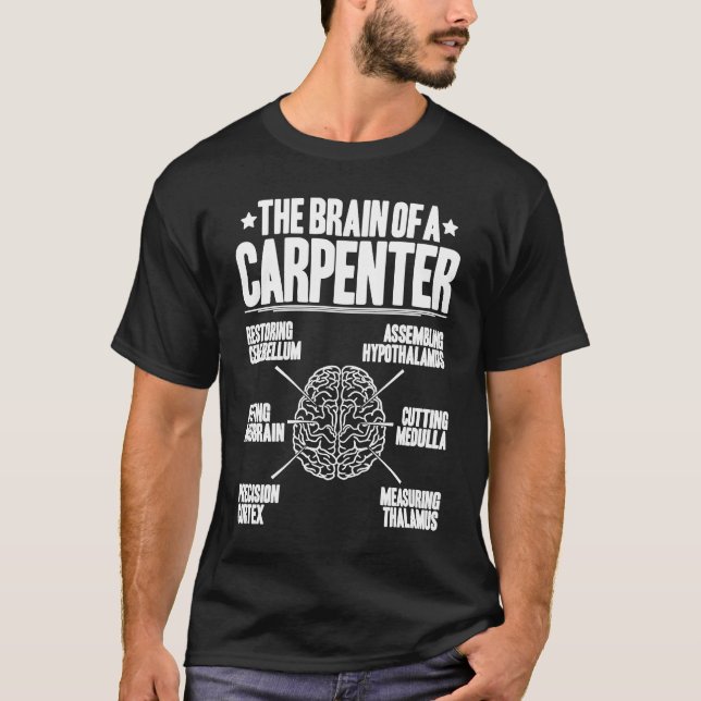 Camiseta Carpinteiro típico do cérebro (Frente)