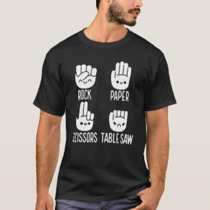 Camiseta Carpinteiros Camiseiros Mesa de Tesoura em Papel d