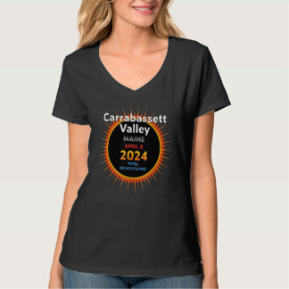 Camiseta Carrabassett Valley Maine ME Total Solar Eclipse 2