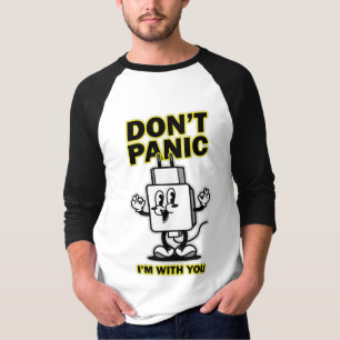 Camiseta Carregador Móvel Cartoon Cômico: Design Não Entre