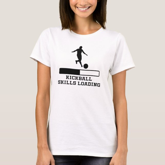Camiseta Carregamento das habilidades de Kickball (Frente)
