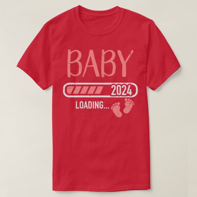 Camiseta Carregamento de bebês 2024 para o anúncio da gravi (Frente do Design)