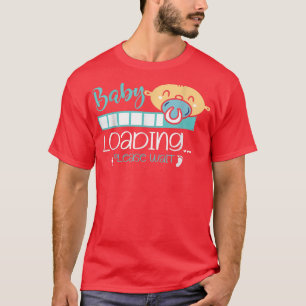 Camiseta Carregamento De Bebês Por Favor Esperar O Sexo Rev