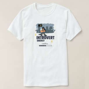 Camiseta Carregamento de Energia de Introvertido