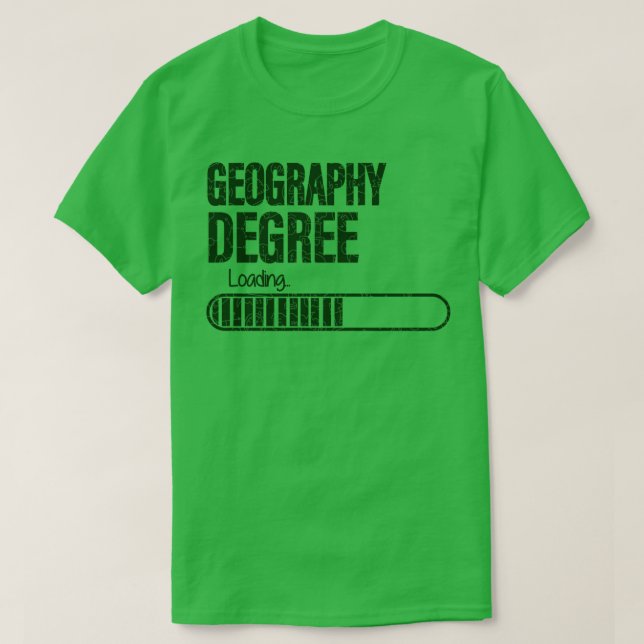 Camiseta Carregamento de Grau de Geografia Para Estudantes  (Frente do Design)