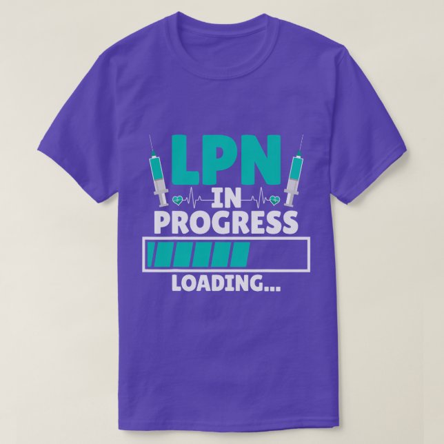 Camiseta Carregamento de LPN em andamento - Enfermagem futu (Frente do Design)