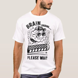 Camiseta Carregamento do Cérebro... Aguarde - Modo Pensador